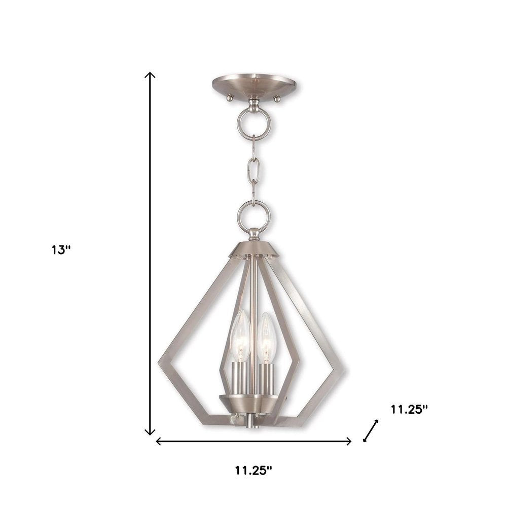 Two Light Dimmable Chandelier With Shades