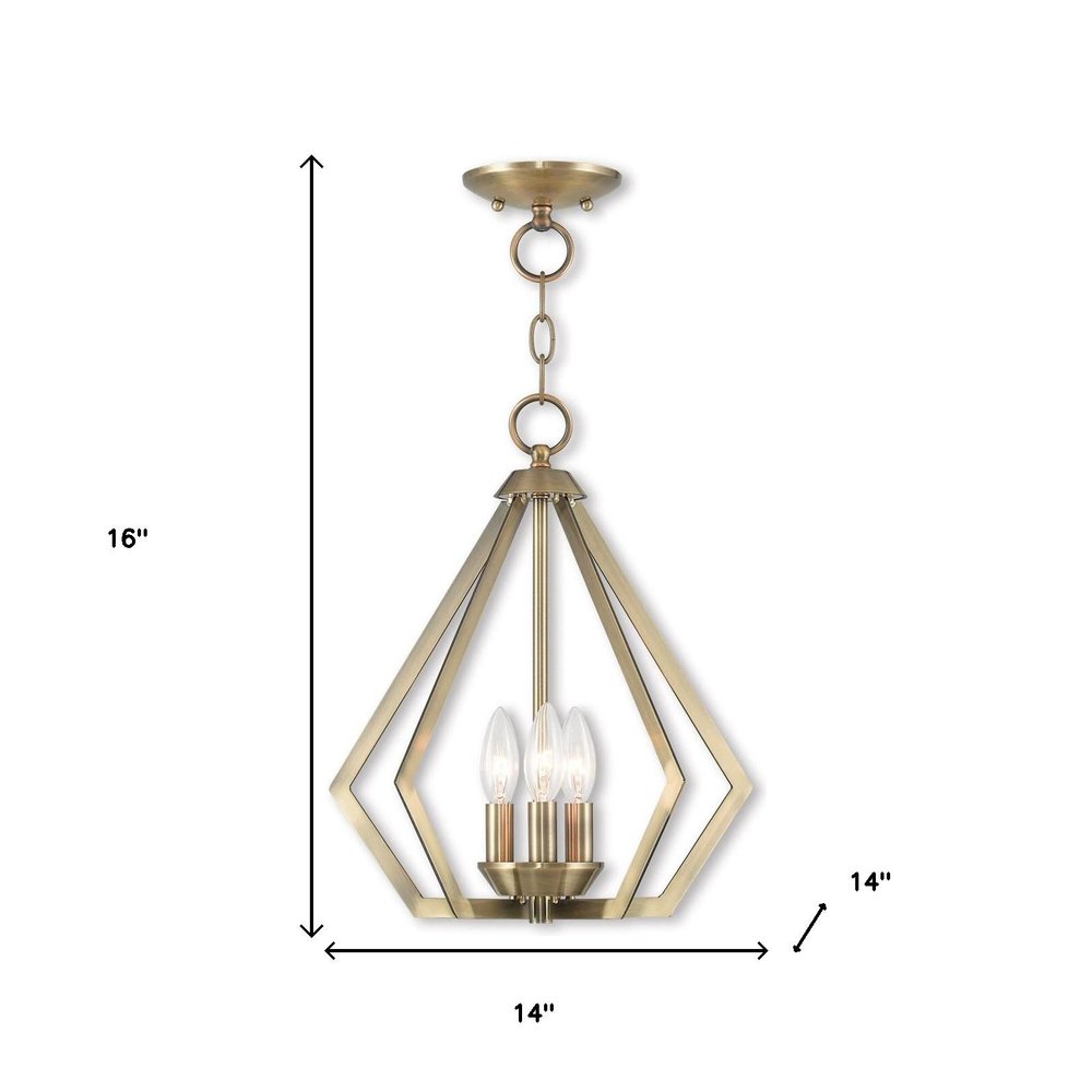 Three Light Dimmable Chandelier With Shades