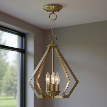 Three Light Dimmable Chandelier With Shades