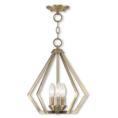 Three Light Dimmable Chandelier With Shades