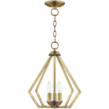 Three Light Dimmable Chandelier With Shades