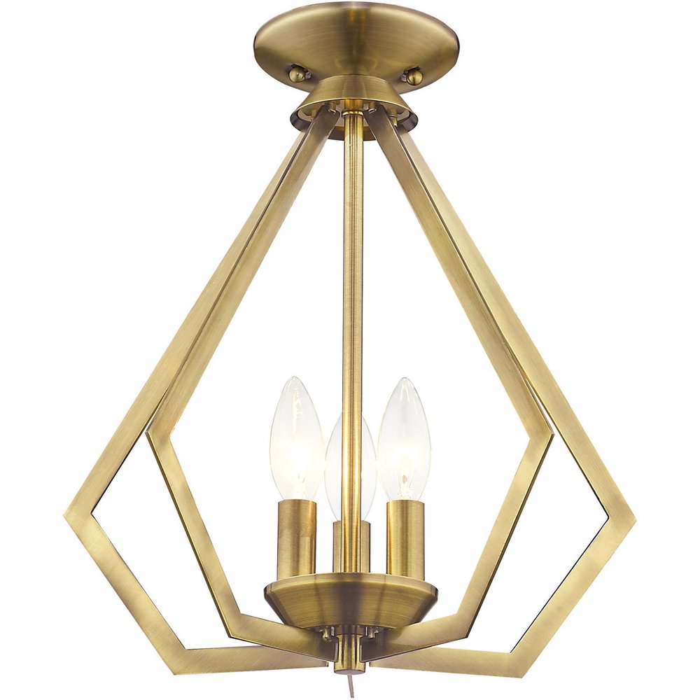 Three Light Dimmable Chandelier With Shades