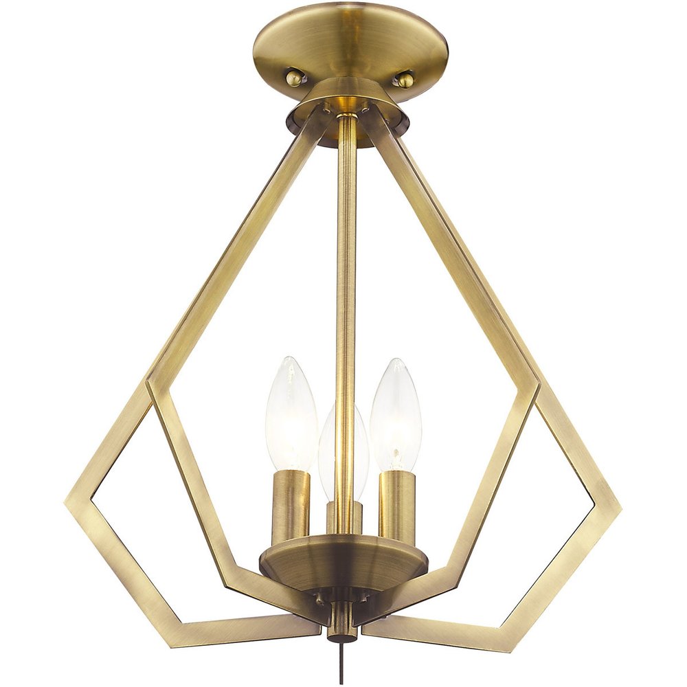 Three Light Dimmable Chandelier With Shades