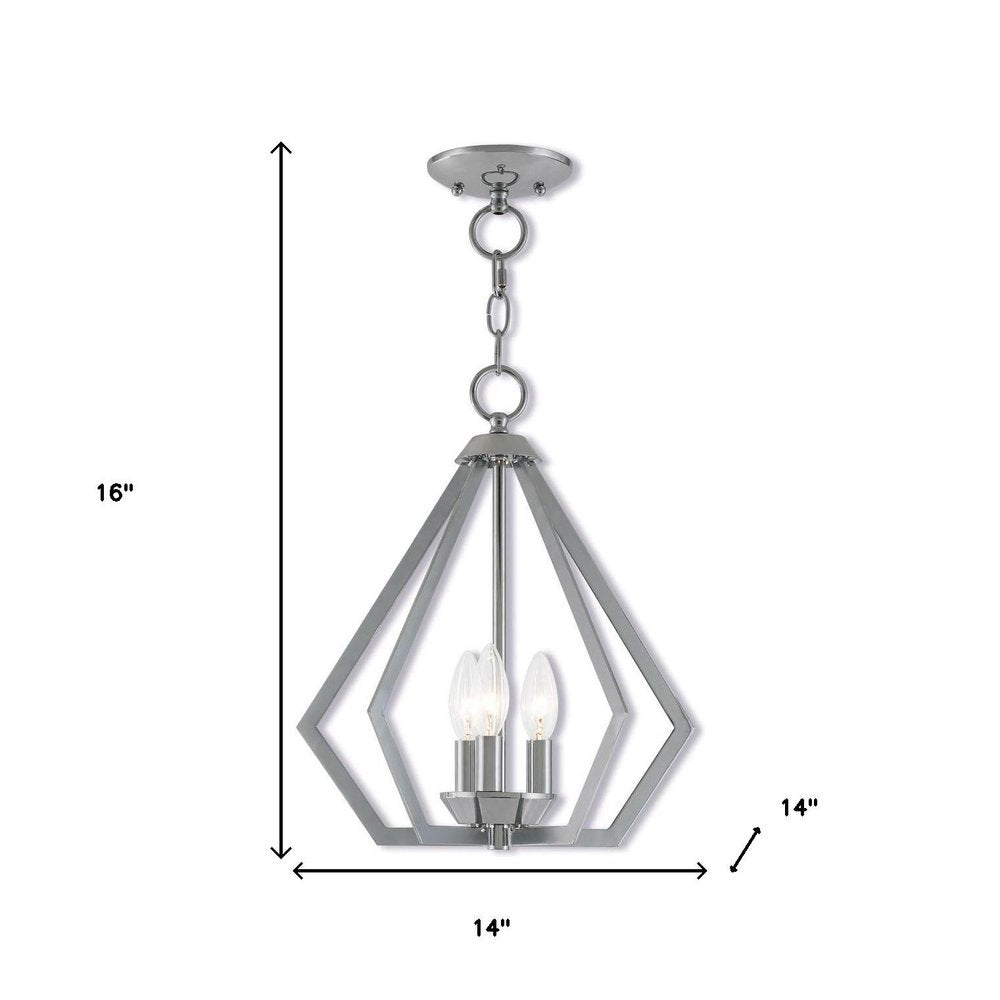 Three Light Dimmable Chandelier With Shades
