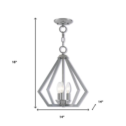 Three Light Dimmable Chandelier With Shades