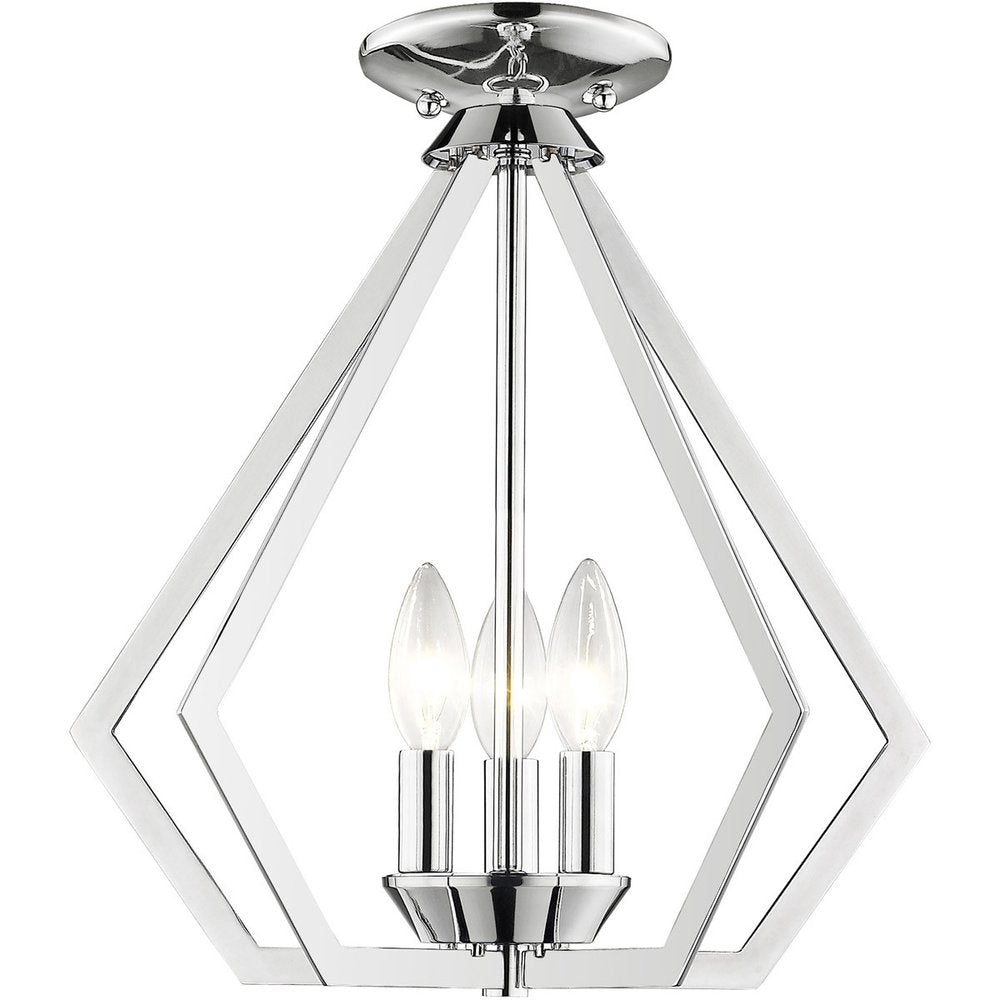 Three Light Dimmable Chandelier With Shades