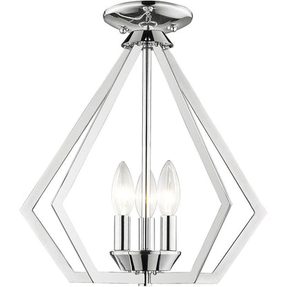Three Light Dimmable Chandelier With Shades