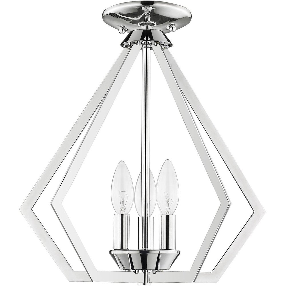 Three Light Dimmable Chandelier With Shades