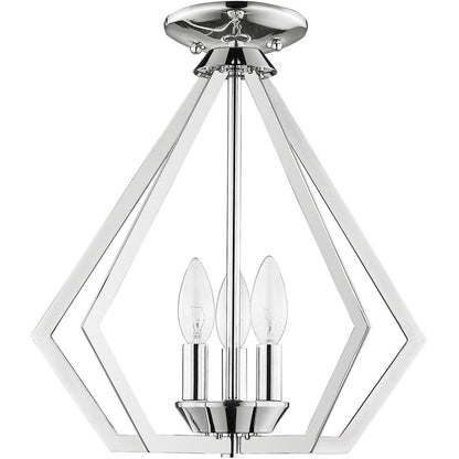 Three Light Dimmable Chandelier With Shades