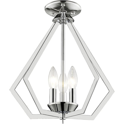 Three Light Dimmable Chandelier With Shades