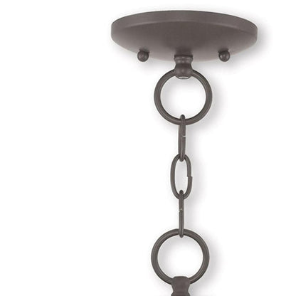 Bronze Three Light Dimmable Chandelier With Shades