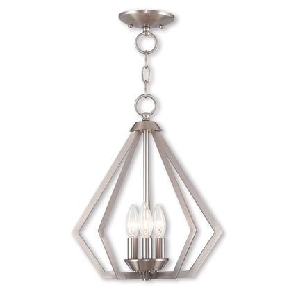 Three Light Dimmable Chandelier With Shades