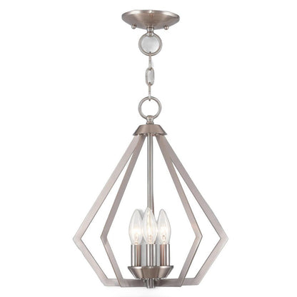 Three Light Dimmable Chandelier With Shades