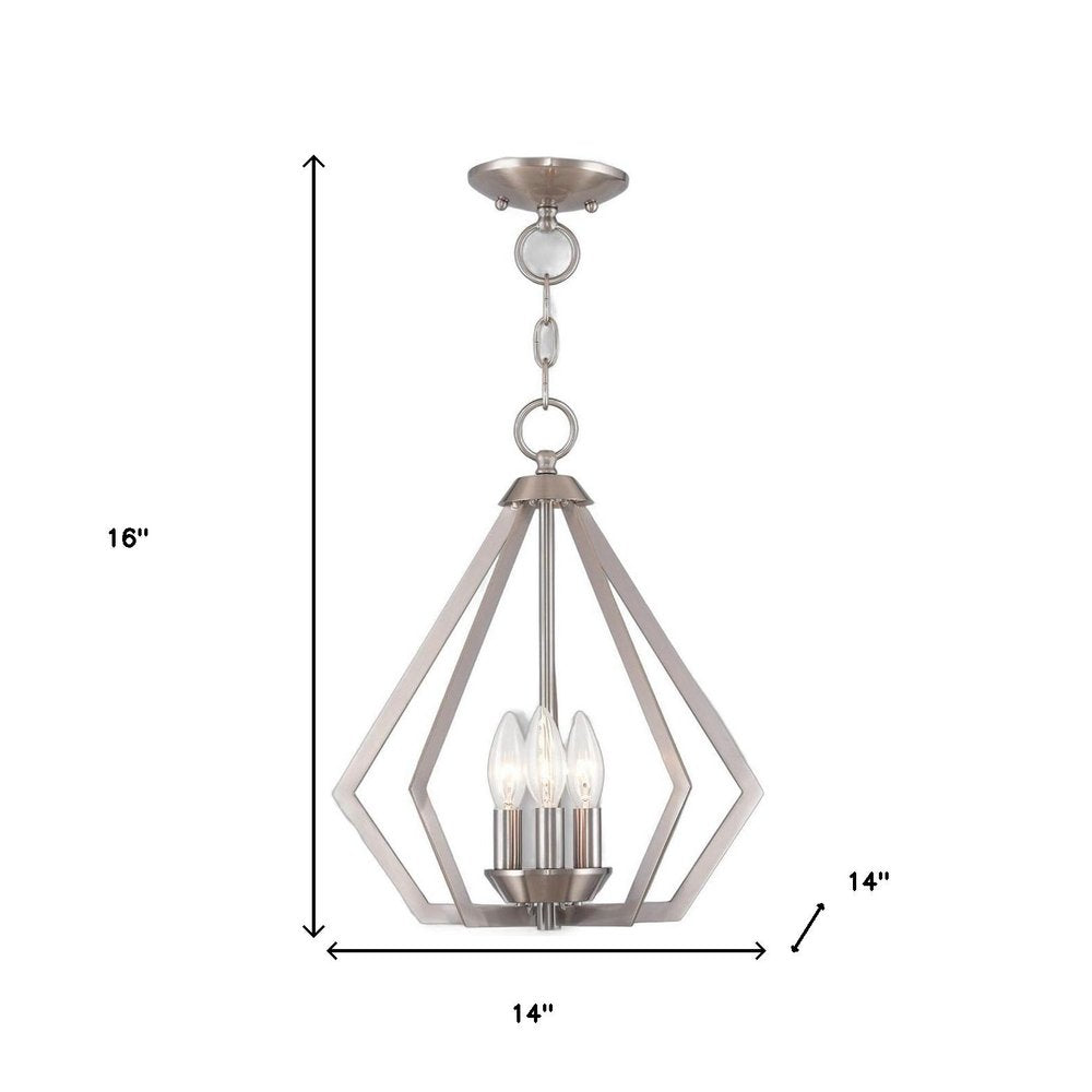 Three Light Dimmable Chandelier With Shades