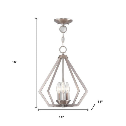 Three Light Dimmable Chandelier With Shades