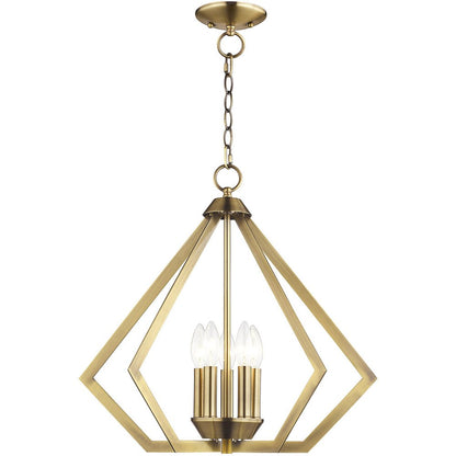 Five Light Dimmable Chandelier With Shades