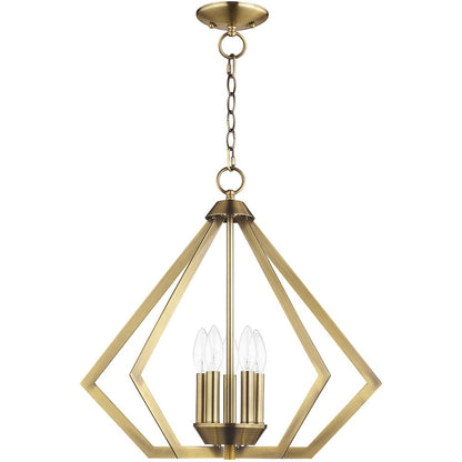 Five Light Dimmable Chandelier With Shades