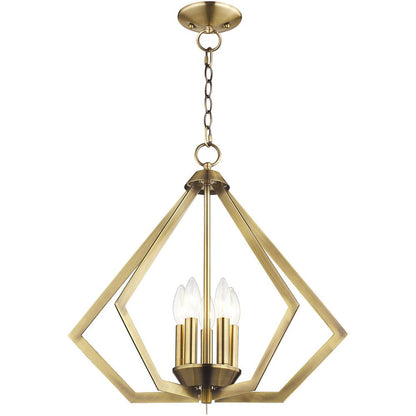 Five Light Dimmable Chandelier With Shades