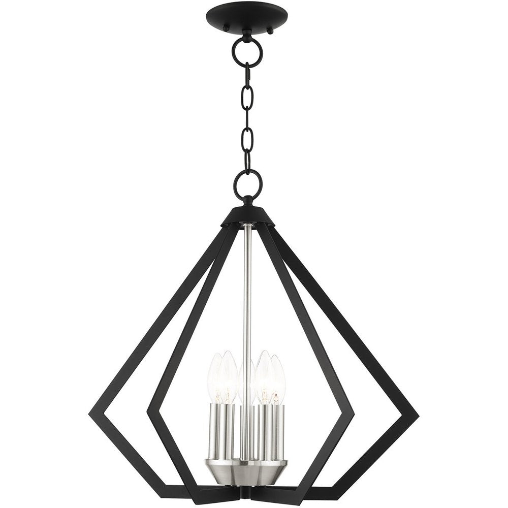 Five Light Dimmable Chandelier With Shades