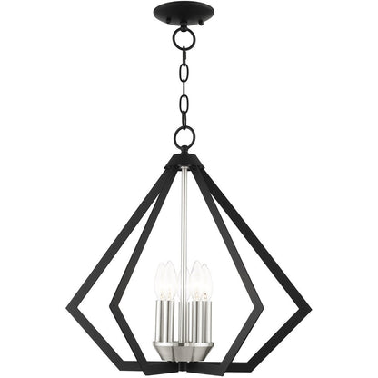 Five Light Dimmable Chandelier With Shades