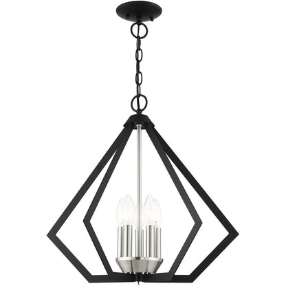 Five Light Dimmable Chandelier With Shades