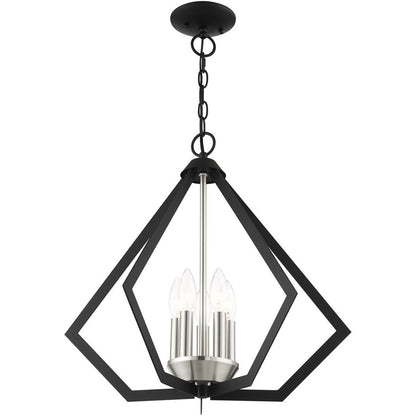 Five Light Dimmable Chandelier With Shades