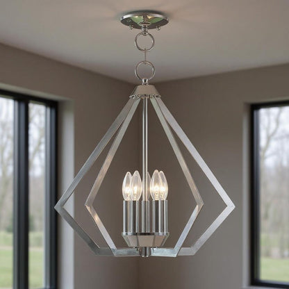 Five Light Dimmable Chandelier With Shades