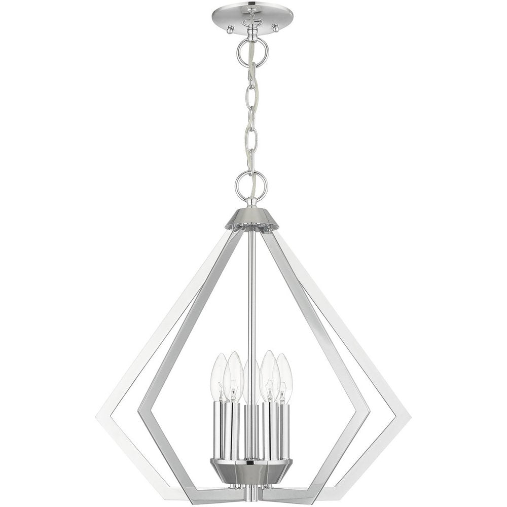 Five Light Dimmable Chandelier With Shades