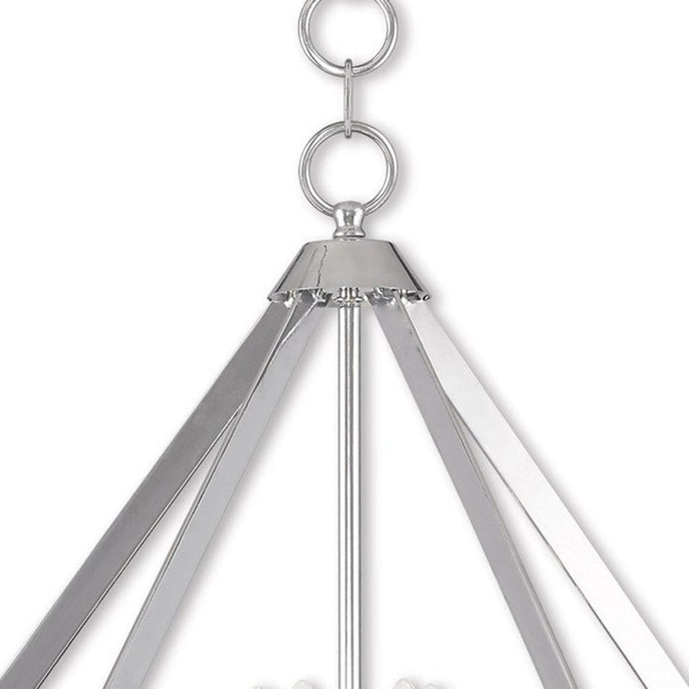 Five Light Dimmable Chandelier With Shades