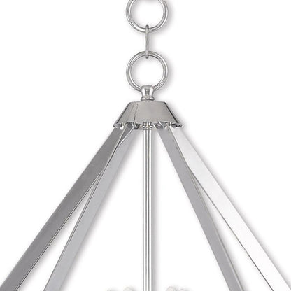 Five Light Dimmable Chandelier With Shades