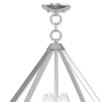 Five Light Dimmable Chandelier With Shades