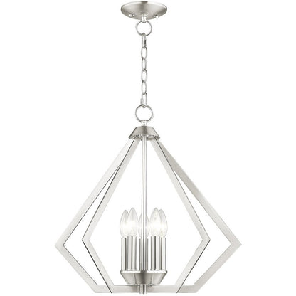 Five Light Dimmable Chandelier With Shades