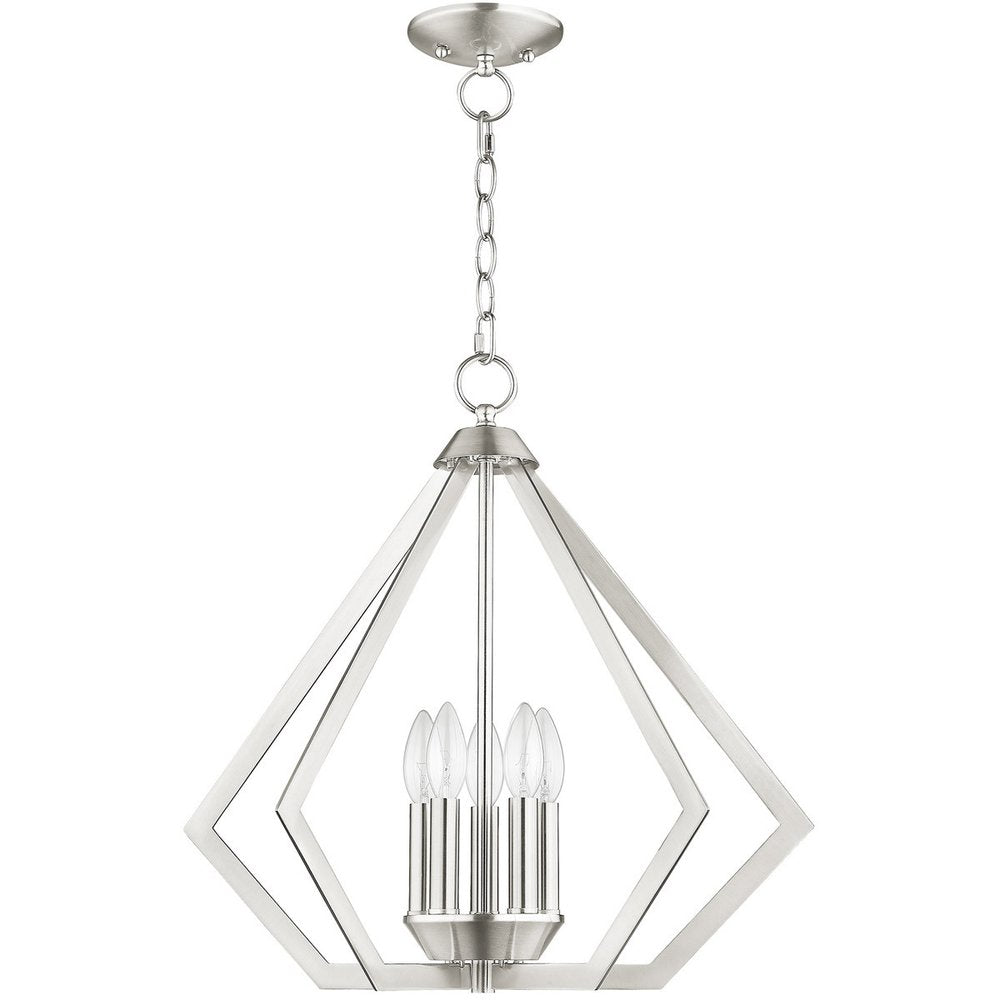 Five Light Dimmable Chandelier With Shades