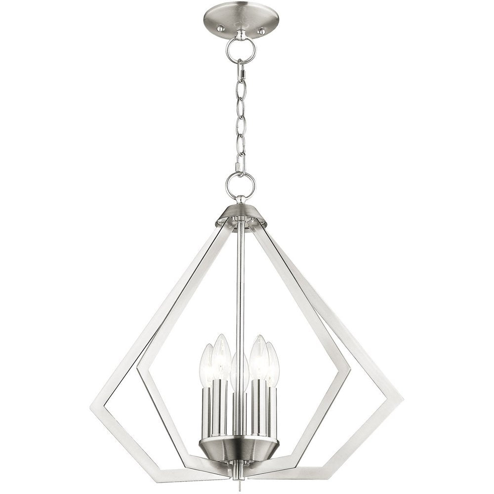 Five Light Dimmable Chandelier With Shades