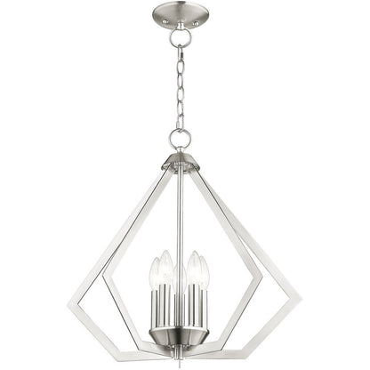Five Light Dimmable Chandelier With Shades