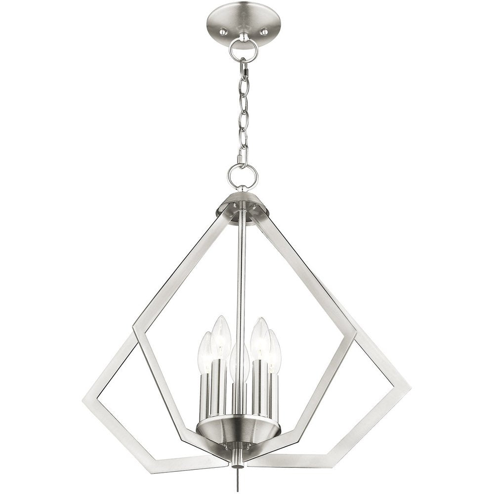 Five Light Dimmable Chandelier With Shades
