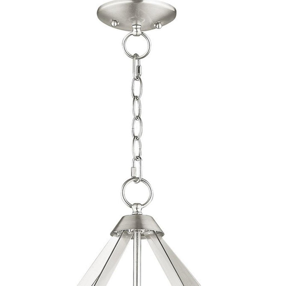 Five Light Dimmable Chandelier With Shades