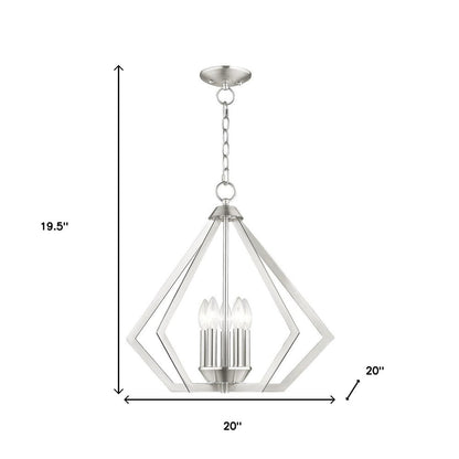 Five Light Dimmable Chandelier With Shades