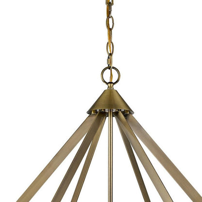 Six Light Dimmable Chandelier With Shades