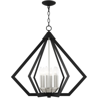 Six Light Dimmable Chandelier With Shades