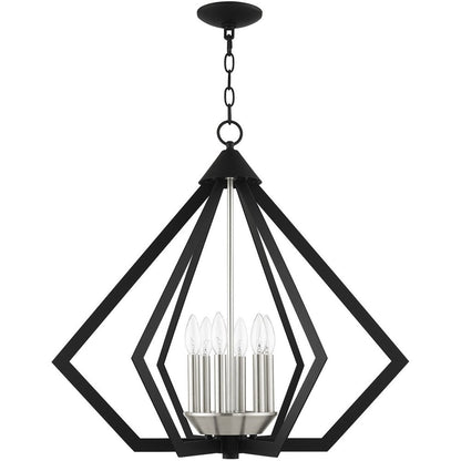Six Light Dimmable Chandelier With Shades