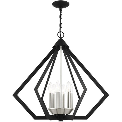 Six Light Dimmable Chandelier With Shades