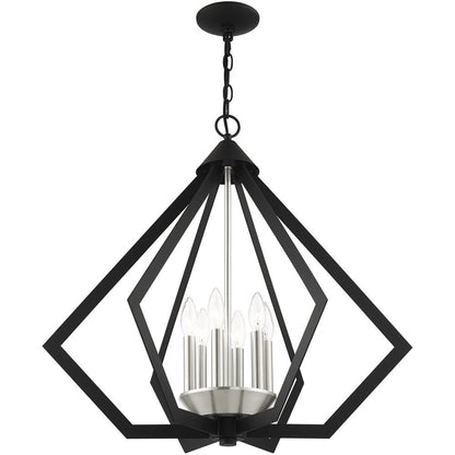 Six Light Dimmable Chandelier With Shades