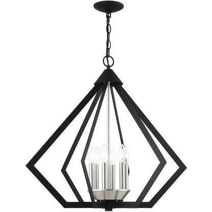 Six Light Dimmable Chandelier With Shades