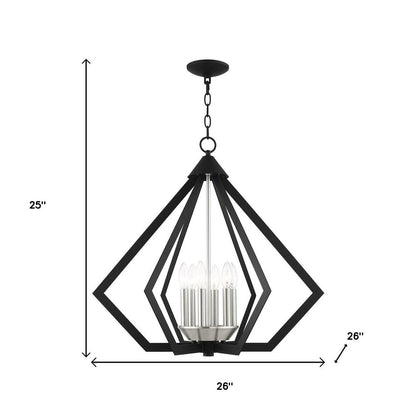Six Light Dimmable Chandelier With Shades