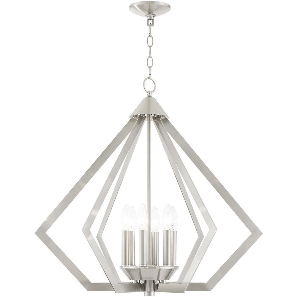Six Light Dimmable Chandelier With Shades