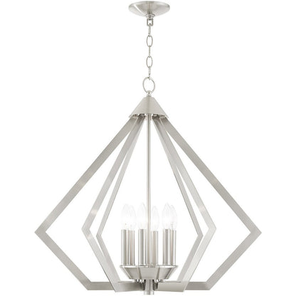 Six Light Dimmable Chandelier With Shades