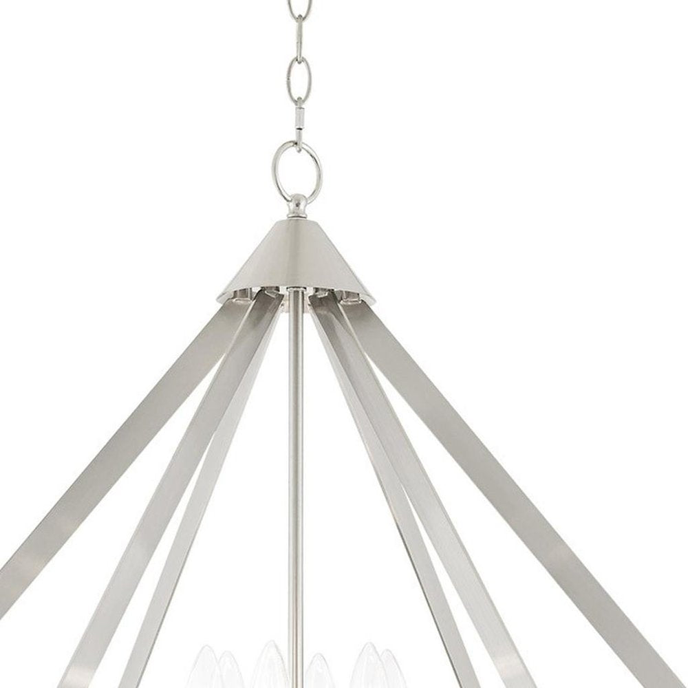 Six Light Dimmable Chandelier With Shades