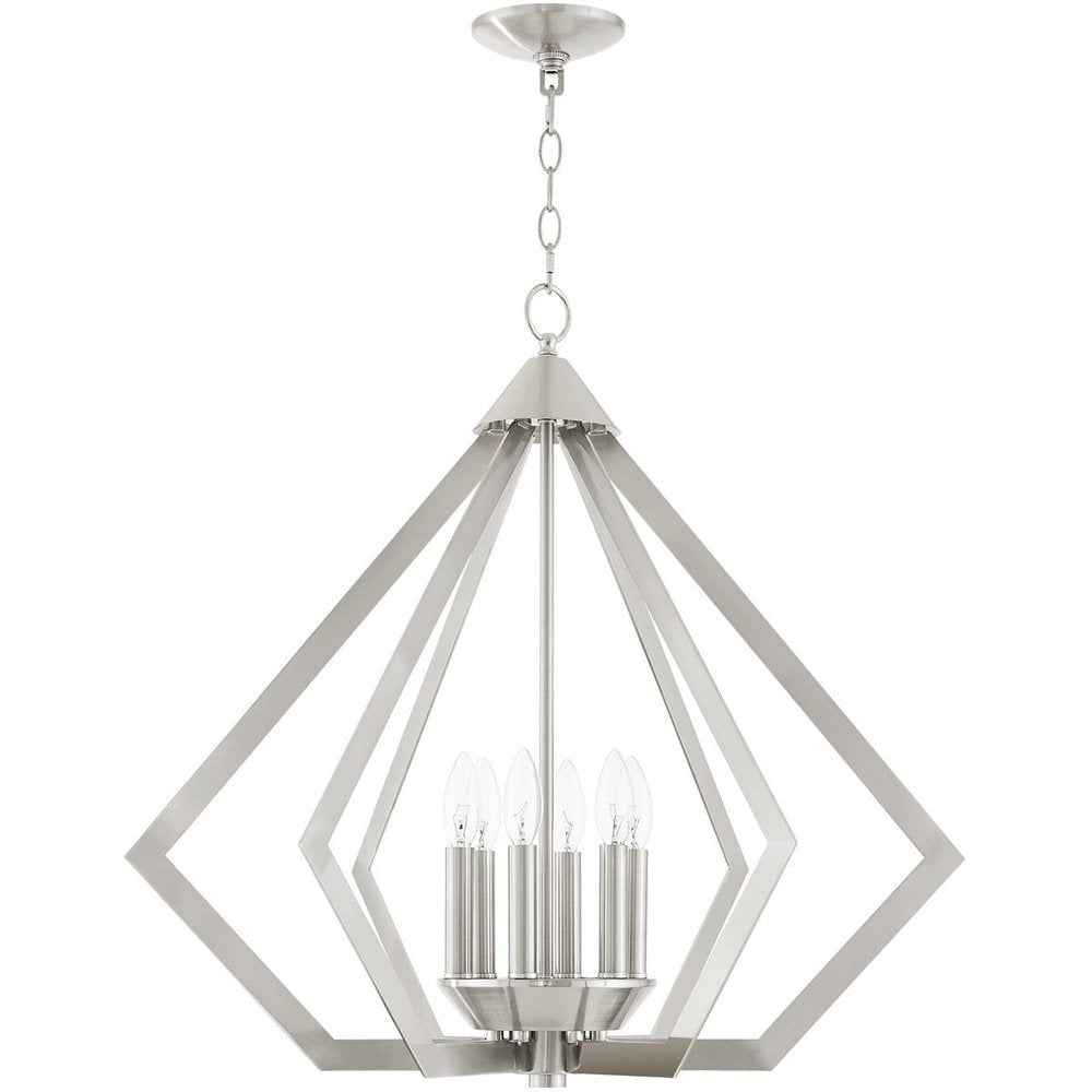 Six Light Dimmable Chandelier With Shades