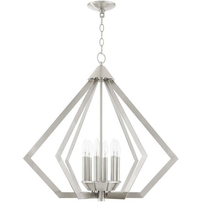Six Light Dimmable Chandelier With Shades